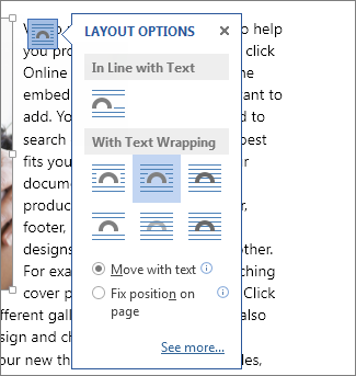 move a photo position in word for mac